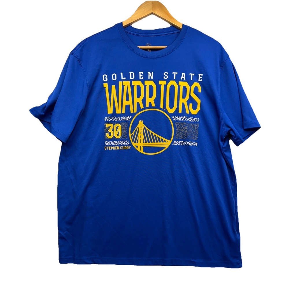 Golden State Warriors Stephen Curry Practice Jersey T-Shirt NBA Mens XL Blue